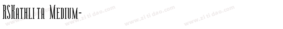 RSKathlita Medium字体转换